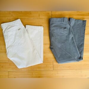 Calvin Klein 2 pairs White and Gray Casual Pants